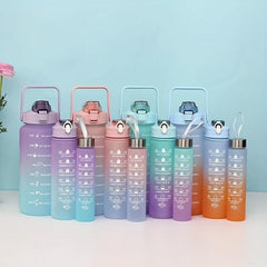 Gradient Sports Water Bottle with Straw Large Capacity