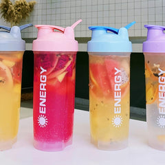 Large Capacity Sports Shaker Bottle with Shaker Ball and Scale 16.9oz
