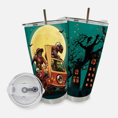 20oz Halloween Skull Tumbler Insulated Water Bottle Stainless Steel Car Cup