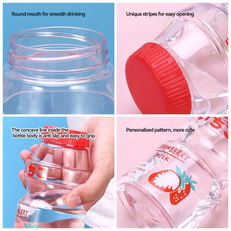 480ml Fruit Pattern Plastic Water Bottle Children's Milk Water Cup BPA