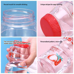 480ml Fruit Pattern Plastic Water Bottle Children's Milk Water Cup BPA
