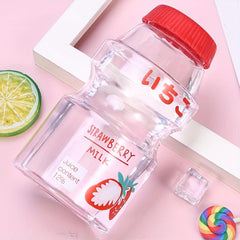 480ml Fruit Pattern Plastic Water Bottle Children's Milk Water Cup BPA