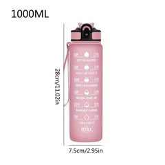 1L Motivational Water Bottle Sports Cup
