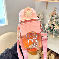 Animal Water Bottle with Adjustable Strap for Outdoor Camping 20-29oz 600ml