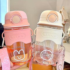 Animal Water Bottle with Adjustable Strap for Outdoor Camping 20-29oz 600ml