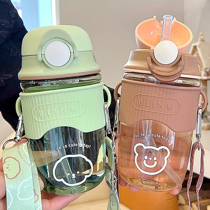 Animal Water Bottle with Adjustable Strap for Outdoor Camping 20-29oz 600ml