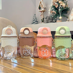 Animal Water Bottle with Adjustable Strap for Outdoor Camping 20-29oz 600ml