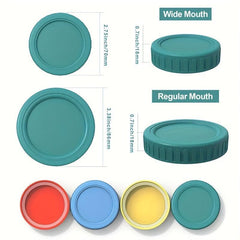 8pcs Reusable Mason Jar Lids Leak-proof Glass Caps for Kitchen Storage