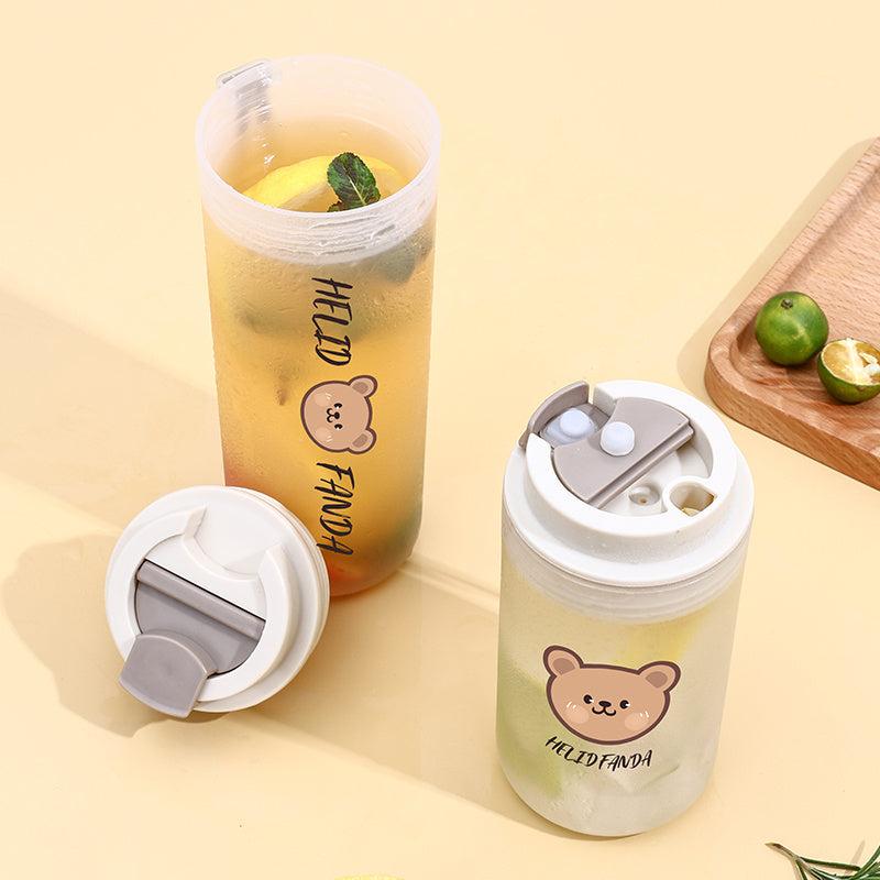 350ml 500ml Transparent Plastic Water Bottles with Cartoon Design