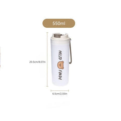 350ml 500ml Transparent Plastic Water Bottles with Cartoon Design