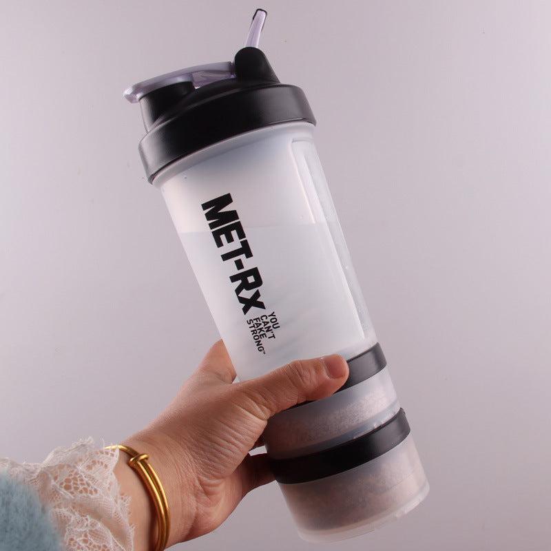 500ml 3-Layer Water Bottle with Powder & Medicine Box