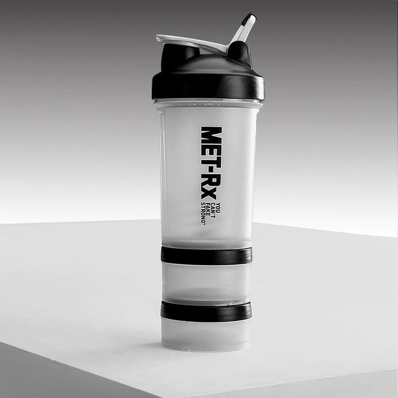 500ml 3-Layer Water Bottle with Powder & Medicine Box