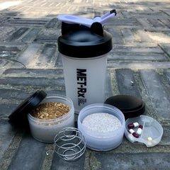 500ml 3-Layer Water Bottle with Powder & Medicine Box