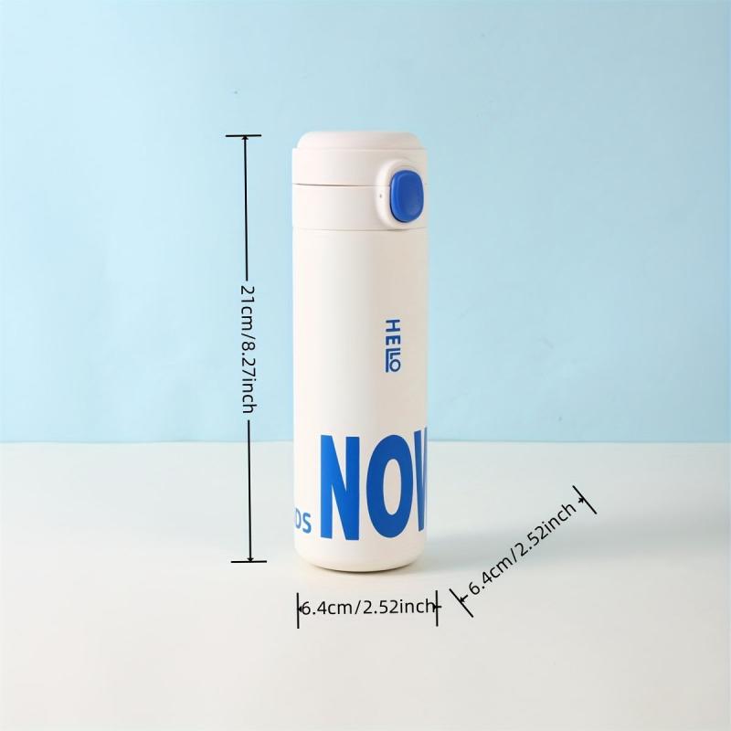 Stainless Steel Insulated Vacuum Flask 450ml - Hot & Cold Beverage Travel Cup