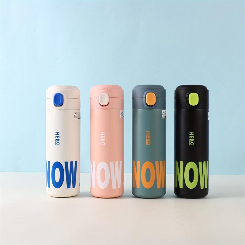 Stainless Steel Insulated Vacuum Flask 450ml - Hot & Cold Beverage Travel Cup