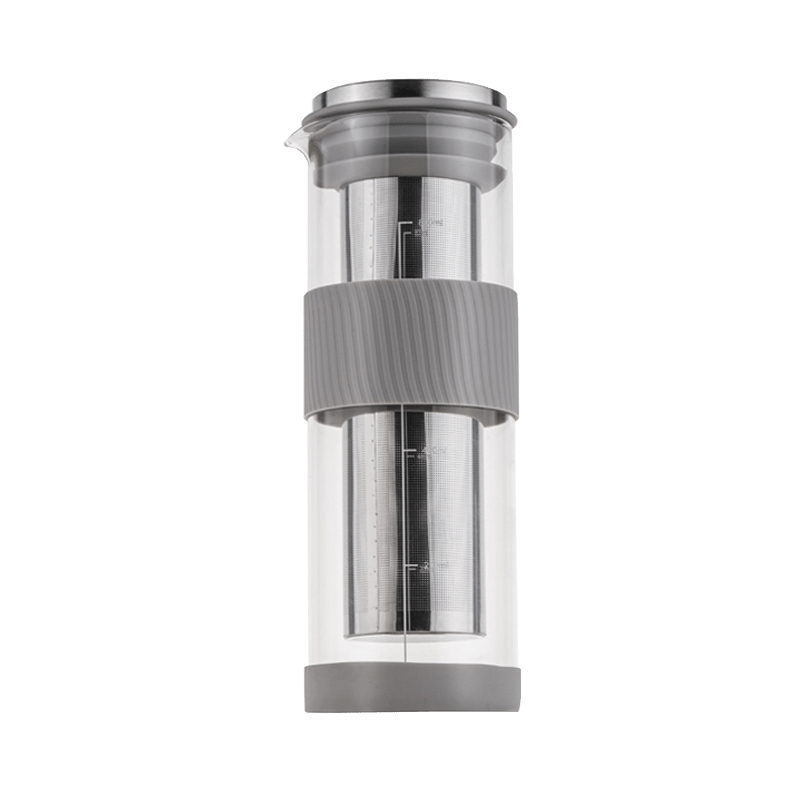 Glass Water Bottle with Stainless Steel Strainer