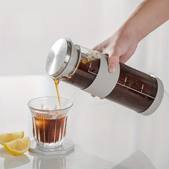 Glass Water Bottle with Stainless Steel Strainer