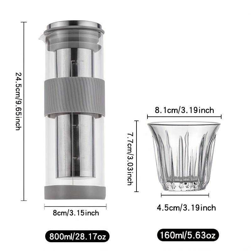 Glass Water Bottle with Stainless Steel Strainer