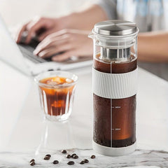 Glass Water Bottle with Stainless Steel Strainer
