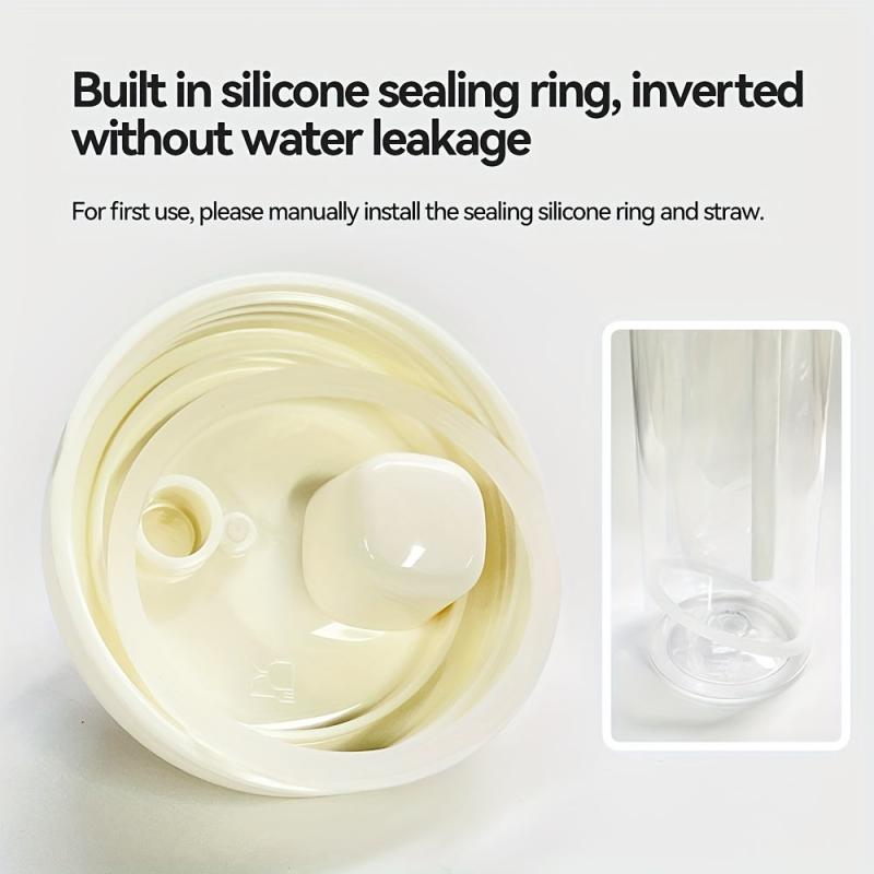28oz 850ml Transparent Plastic Straw Cup BPA-Free Outdoor Sports Water Bottle