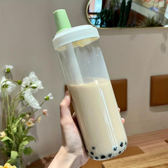 28oz 850ml Transparent Plastic Straw Cup BPA-Free Outdoor Sports Water Bottle
