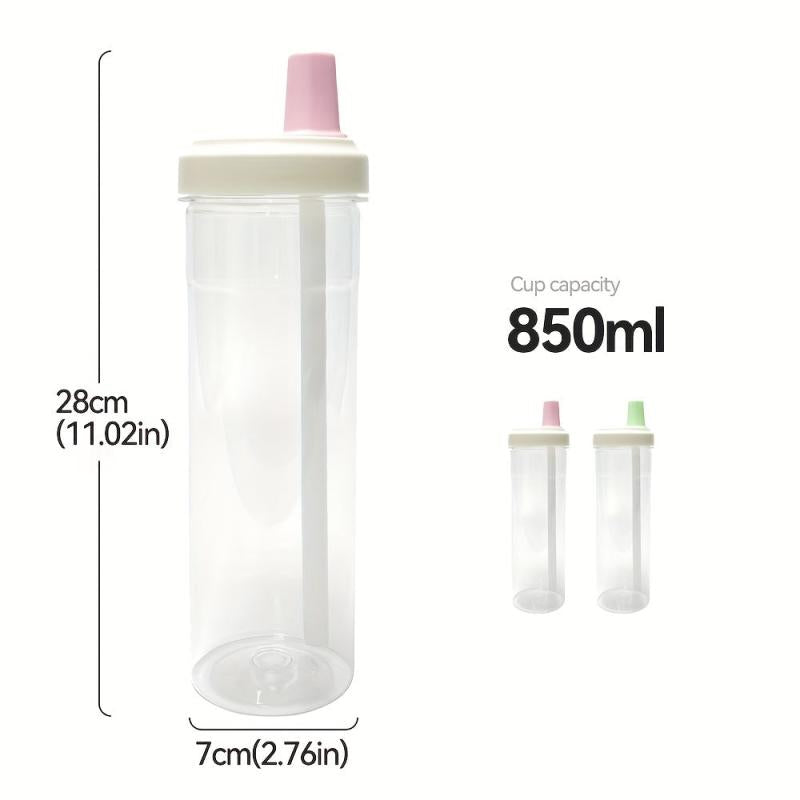 28oz 850ml Transparent Plastic Straw Cup BPA-Free Outdoor Sports Water Bottle