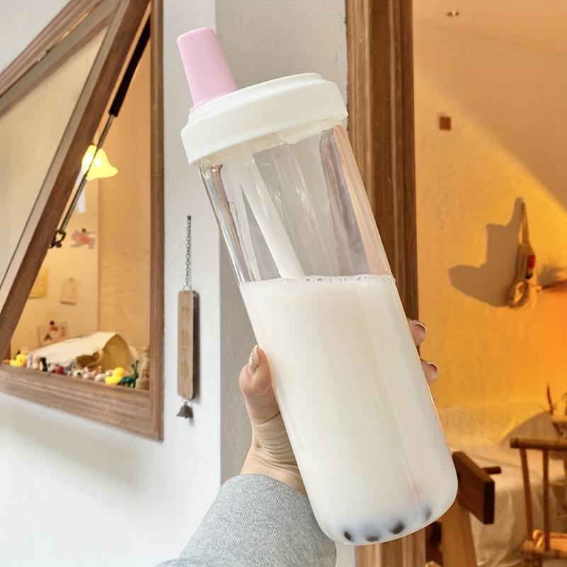28oz 850ml Transparent Plastic Straw Cup BPA-Free Outdoor Sports Water Bottle