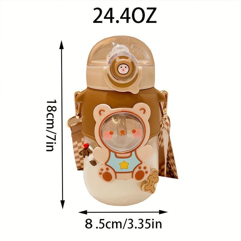 Cute Cartoon Straw Water Cup 23oz for Kids & Adults