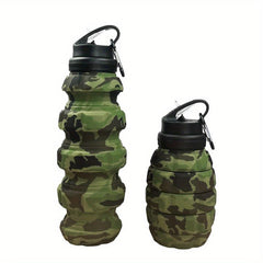 Collapsible Sports Water Bottle 580ml - Foldable Silicone Water Cup