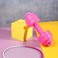 Water Filled Dumbbells Adjustable Portable Home Office Fitness 830ml