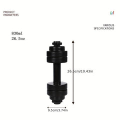 Water Filled Dumbbells Adjustable Portable Home Office Fitness 830ml