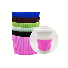 Non Slip Silicone Cup Sleeve Heat Insulated Coffee Cup Sleeve