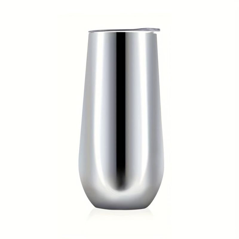 10oz Glossy Wine Tumbler Stainless Steel Insulated Flutes Cup