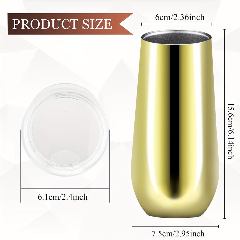 10oz Glossy Wine Tumbler Stainless Steel Insulated Flutes Cup