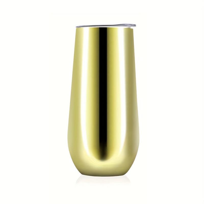 10oz Glossy Wine Tumbler Stainless Steel Insulated Flutes Cup