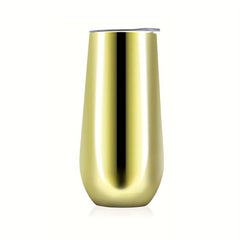 10oz Glossy Wine Tumbler Stainless Steel Insulated Flutes Cup