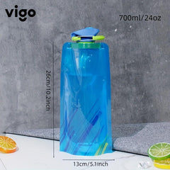 Collapsible Folding Sports Water Bottle BPA Portable Outdoor Camping