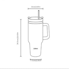 Modern 40 Oz Tumbler With Handle, Straw Lid, Insulated Cup