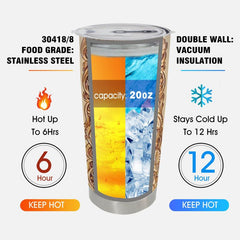 20oz Horse Tumbler Insulated Stainless Steel Car Cup