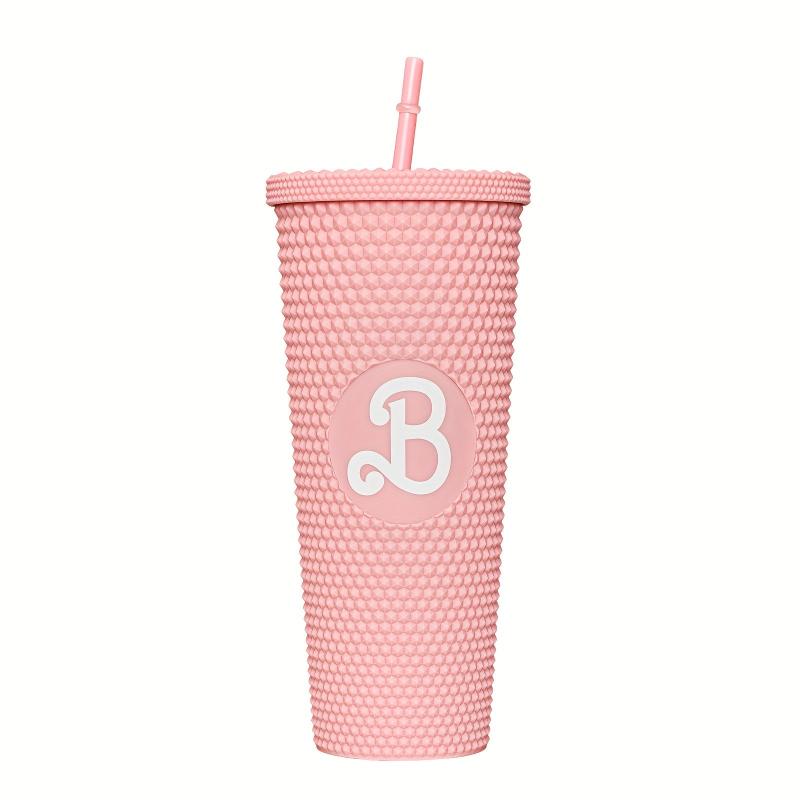 Pink Studded Tumbler Bling Bling Straw Cup with Lid 710ml