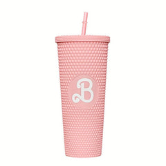 Pink Studded Tumbler Bling Bling Straw Cup with Lid 710ml