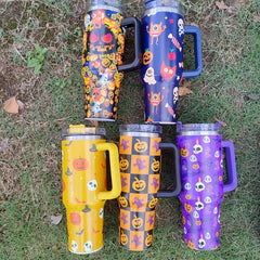 40oz Halloween Tumbler Stainless Steel Insulated Water Bottle With Lid