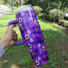 40oz Halloween Tumbler Stainless Steel Insulated Water Bottle With Lid