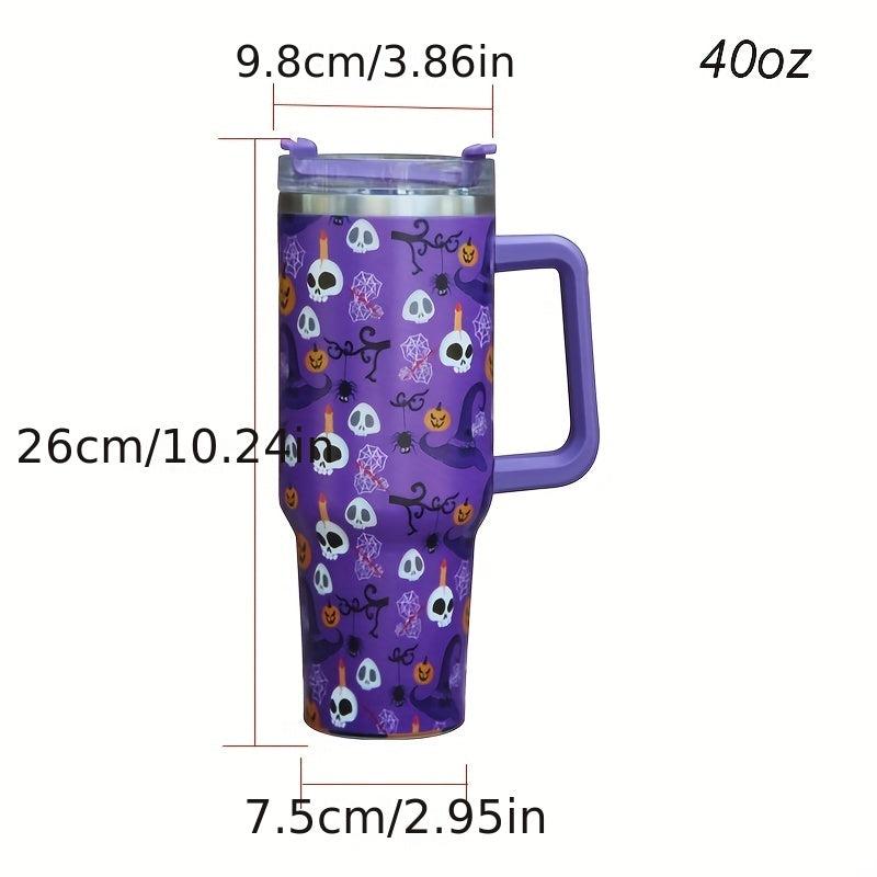 40oz Halloween Tumbler Stainless Steel Insulated Water Bottle With Lid