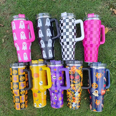 40oz Halloween Tumbler Stainless Steel Insulated Water Bottle With Lid