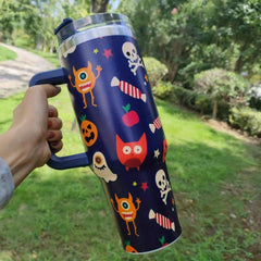 40oz Halloween Tumbler Stainless Steel Insulated Water Bottle With Lid