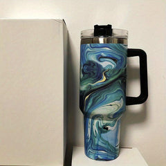 3D Skull Starry Sky Tumbler 40oz Stainless Steel Insulated Water Bottle
