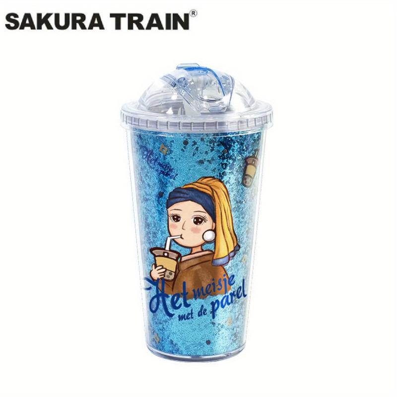 16oz Insulated Tumbler Cartoon Girl Renaissance Leak proof BPA
