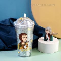16oz Insulated Tumbler Cartoon Girl Renaissance Leak proof BPA