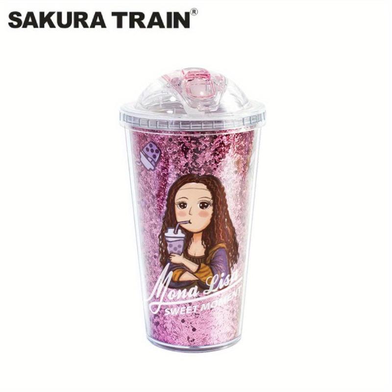 16oz Insulated Tumbler Cartoon Girl Renaissance Leak proof BPA